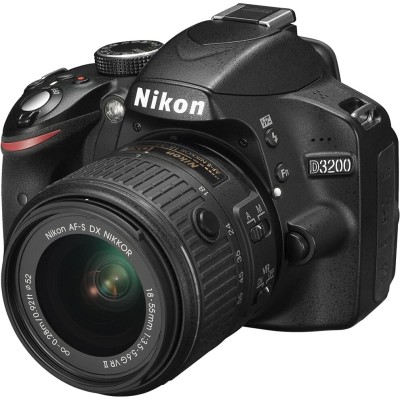 Nikon D3200 Digital SLR with 18-55mm VR II Lens Kit - Black (24.2 MP) 3.0 inch LCD 